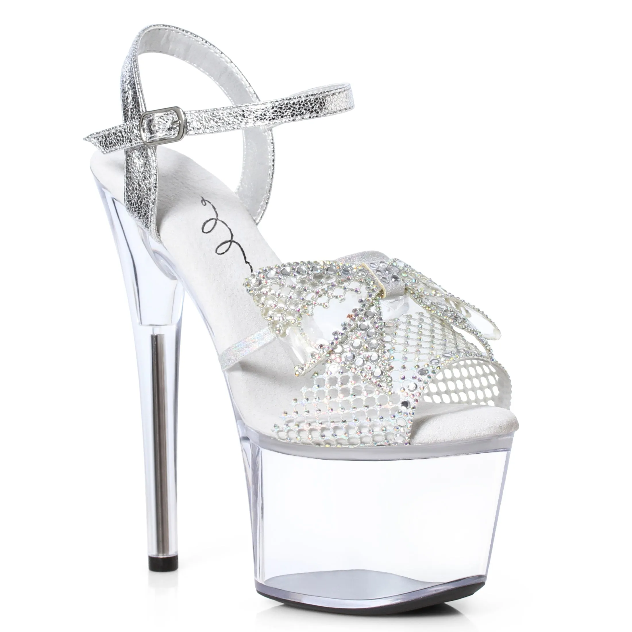 709-VAMP 7" Stiletto With Rhinestone Bow
