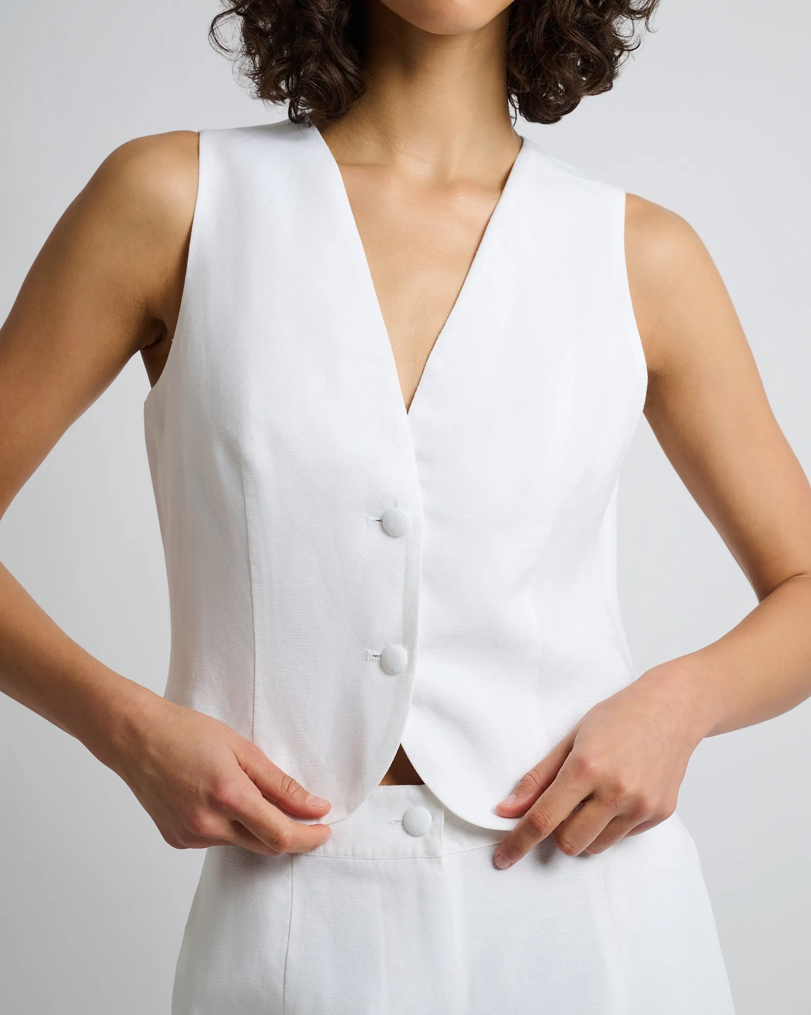 Air Linen Relaxed Vest