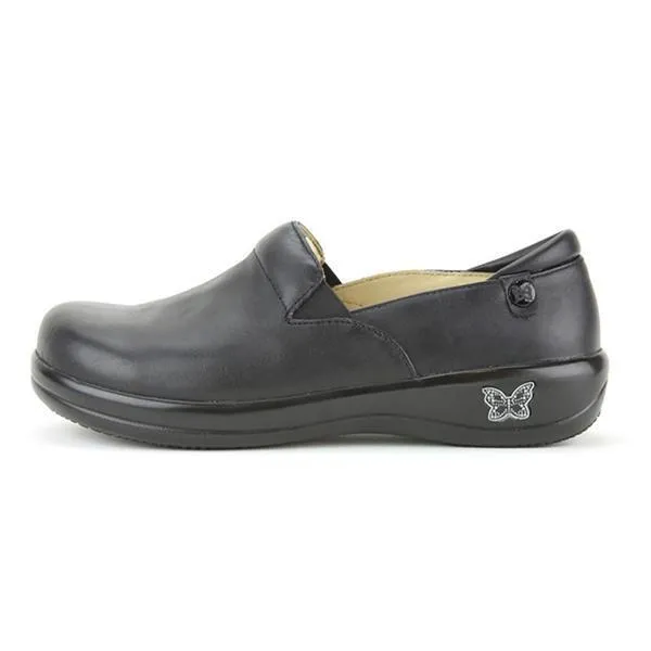 Alegria Keli Nursing Shoes Slip On Womens Work Hospitality - Black Nappa