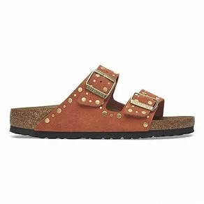 BIRKENSTOCK ARIZONA RIVETS RUST SUEDE