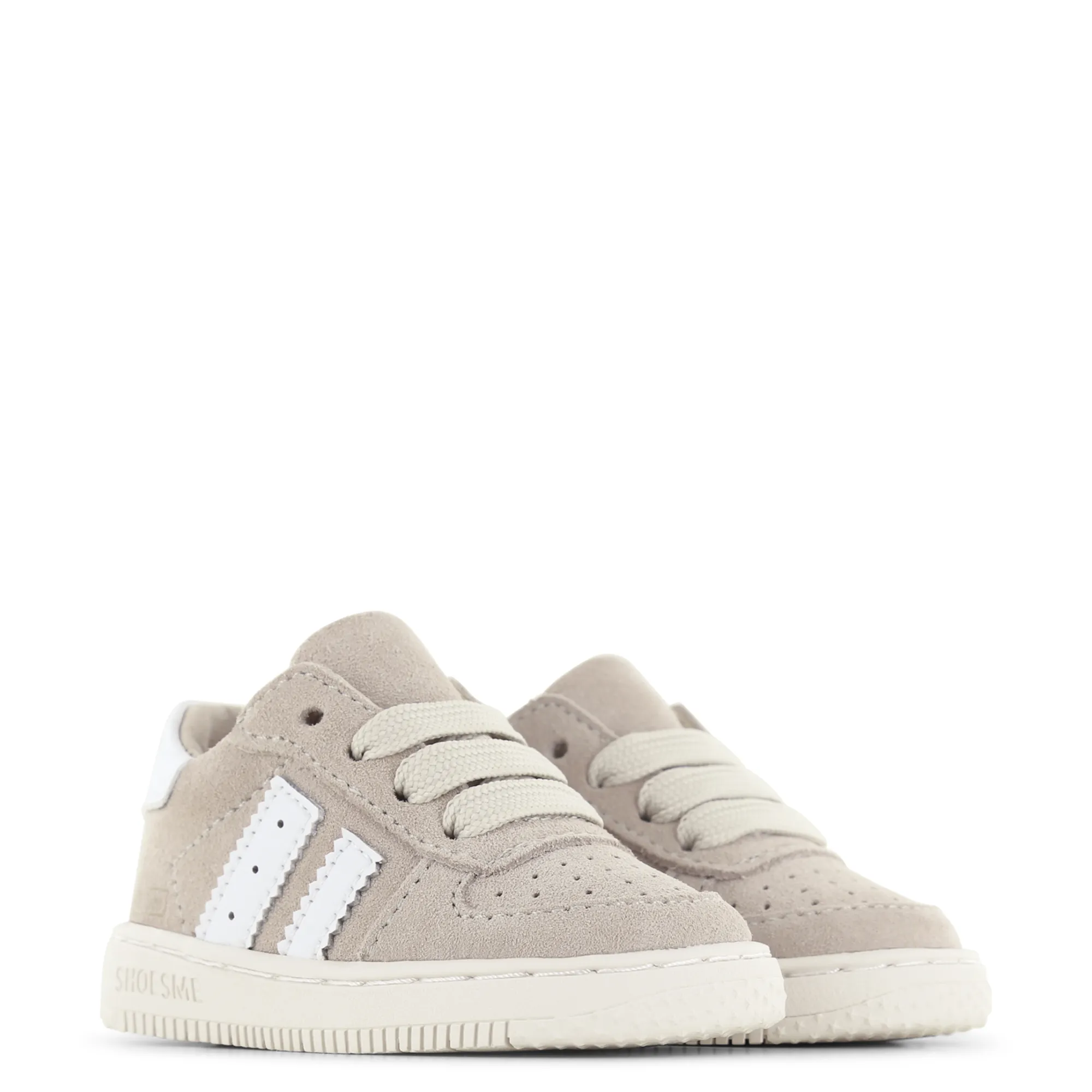(BN25S002-A) Leather Lace up Sneakers Taupe