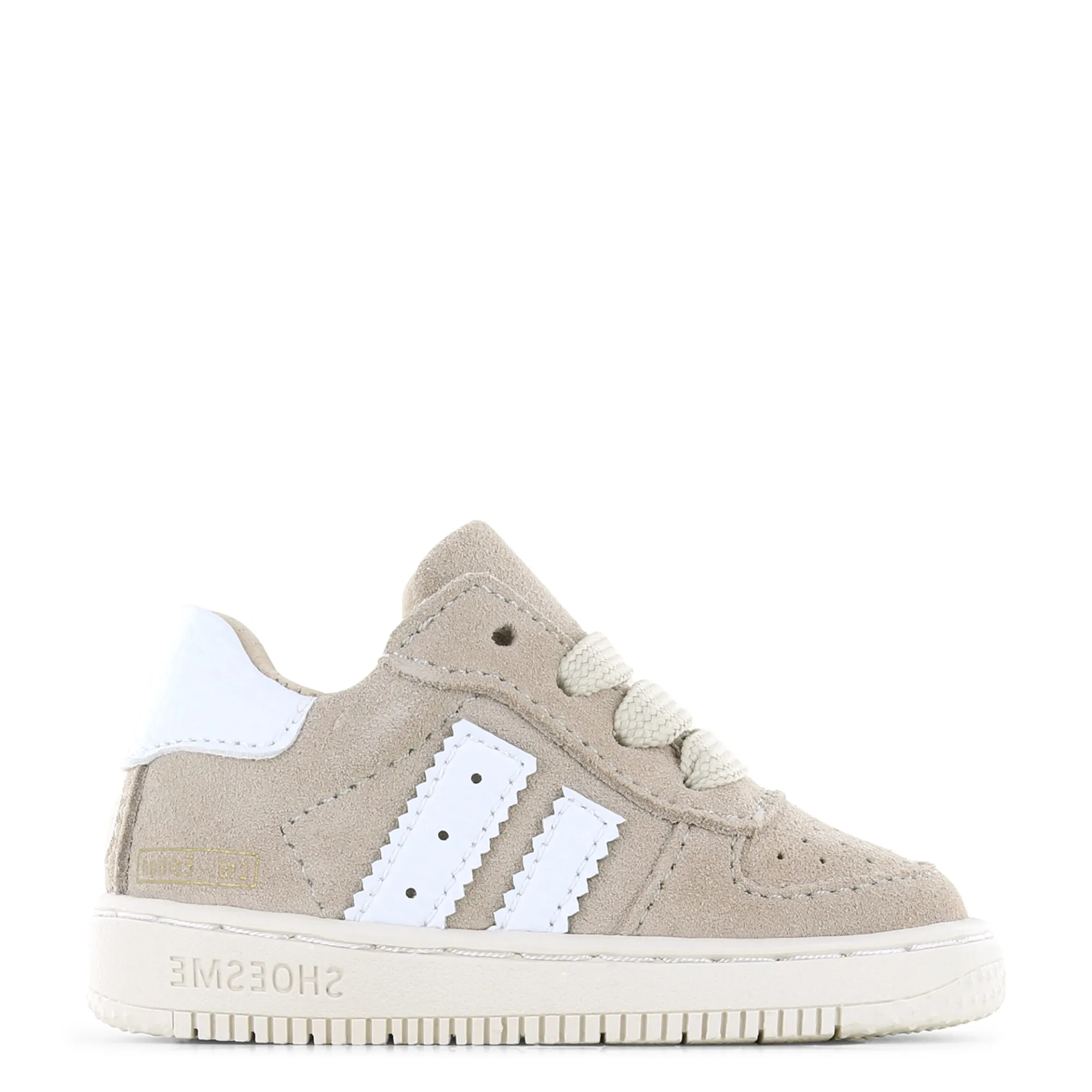 (BN25S002-A) Leather Lace up Sneakers Taupe