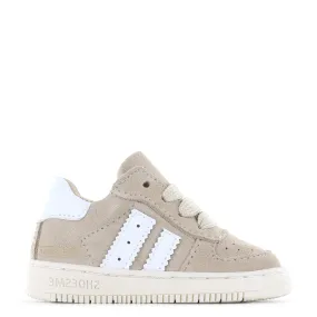 (BN25S002-A) Leather Lace up Sneakers Taupe