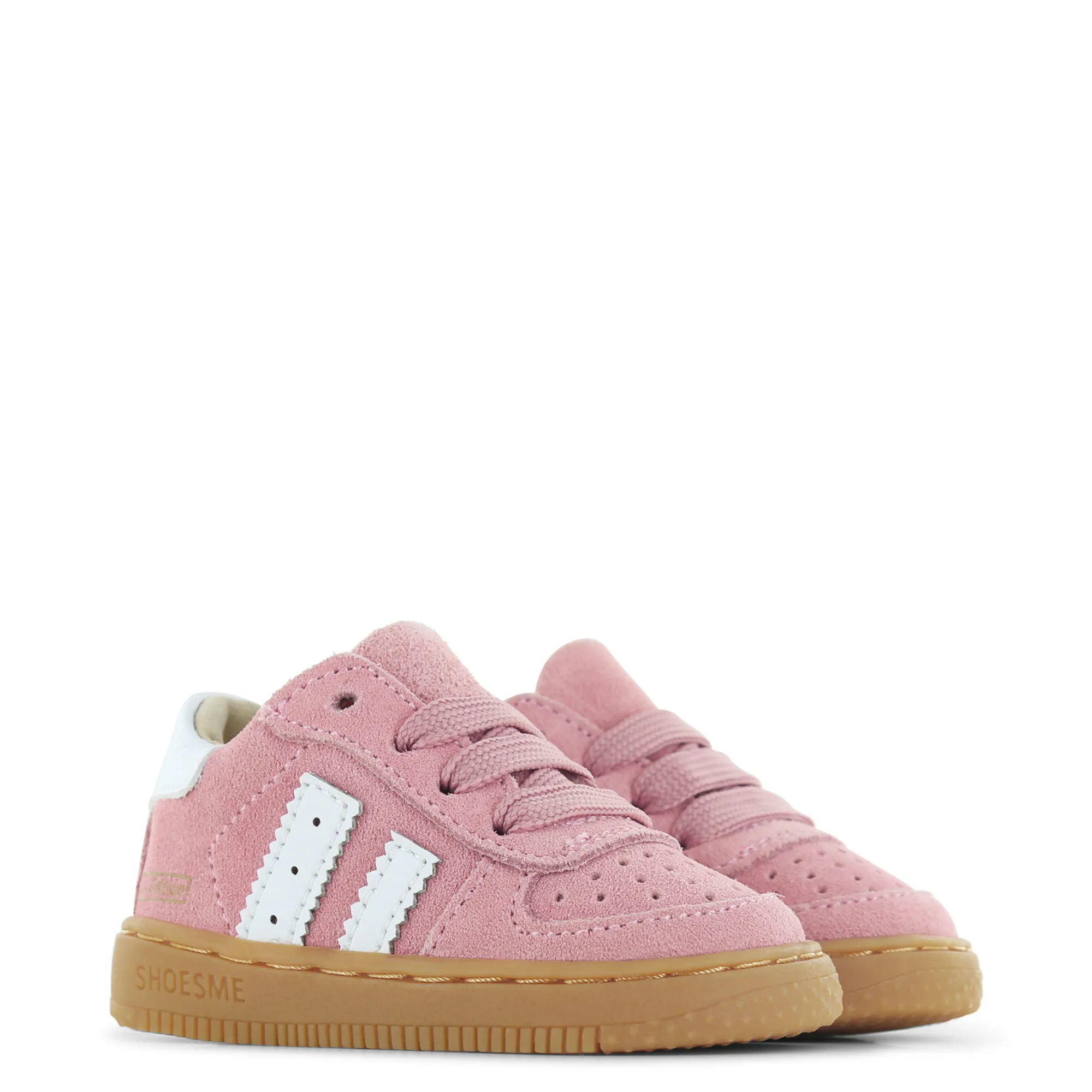 (BN25S002-B) Leather Lace up Sneakers Pink