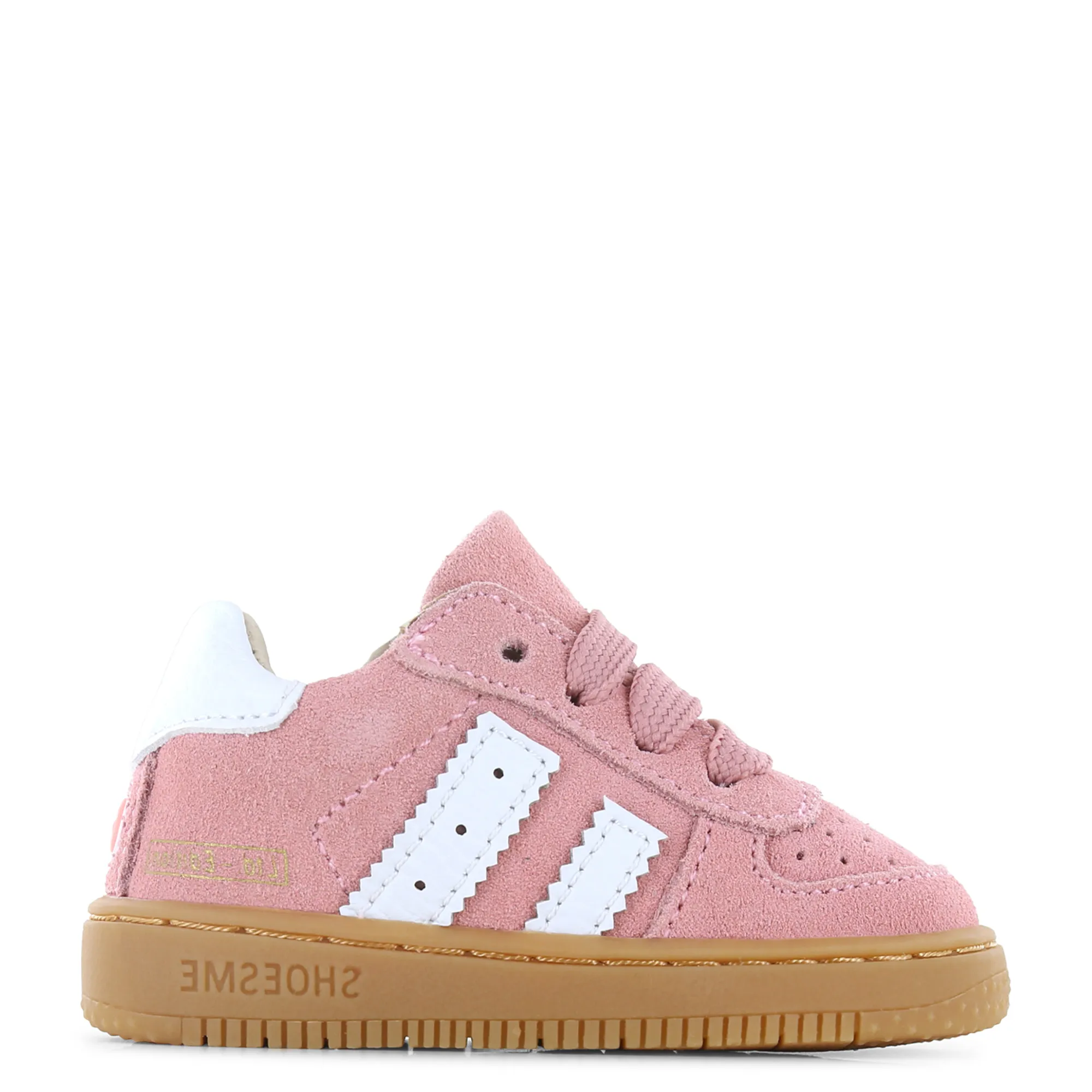 (BN25S002-B) Leather Lace up Sneakers Pink