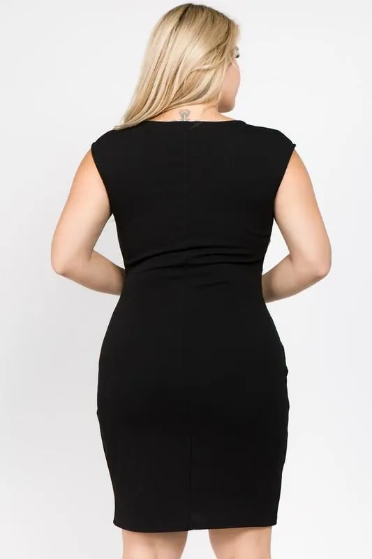 Cocktail Black x Print Dresspl