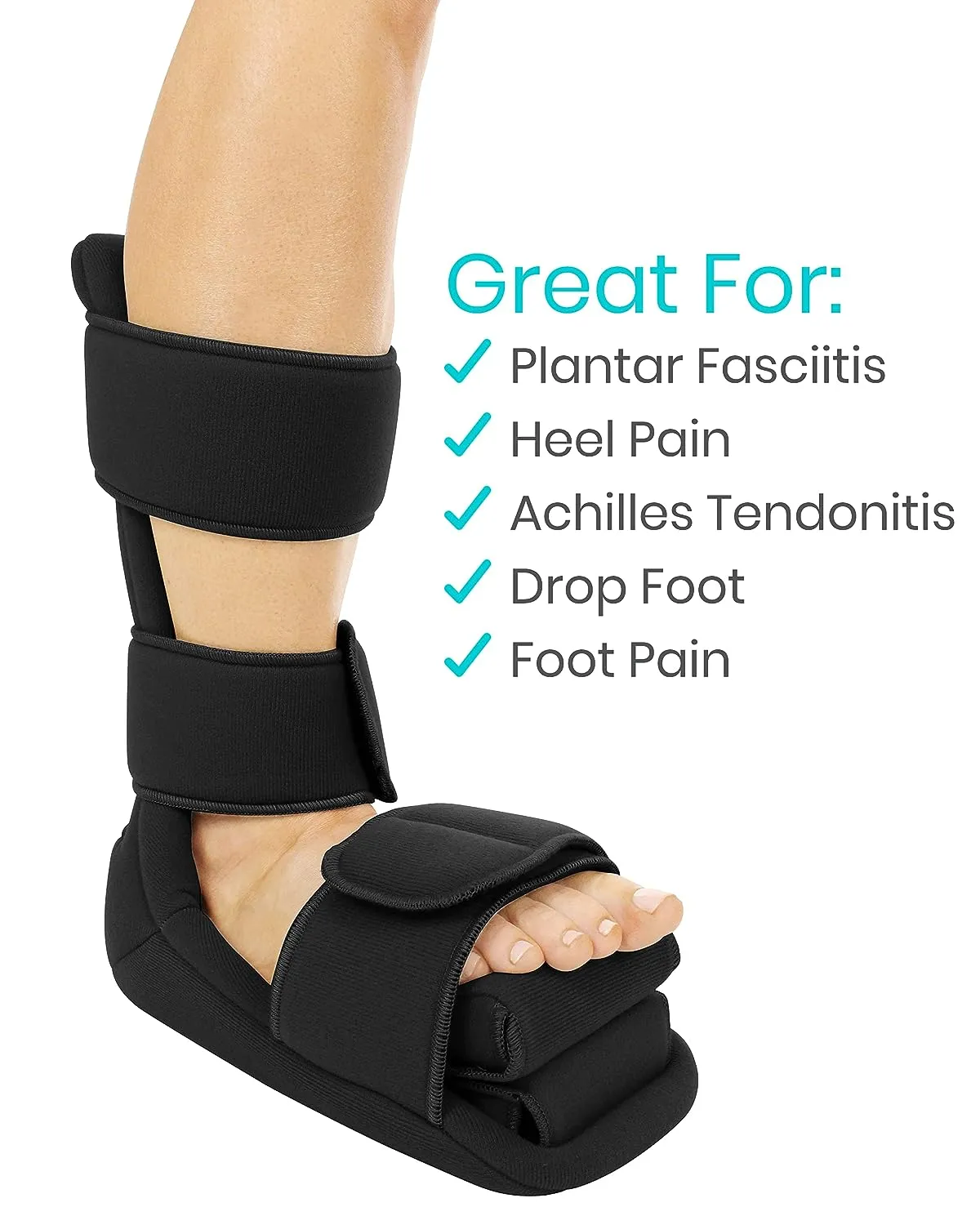 Cuzcare Night Splint For Plantar Fasciitis Upgrade Padding Orthopedic Breathable Immobilizer Stretch For Foot Pain