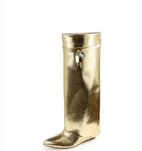 Gold  Wedges boots