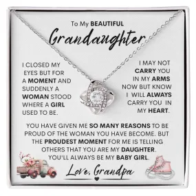 Granddaughter Sneakers (Love Knot Necklace)