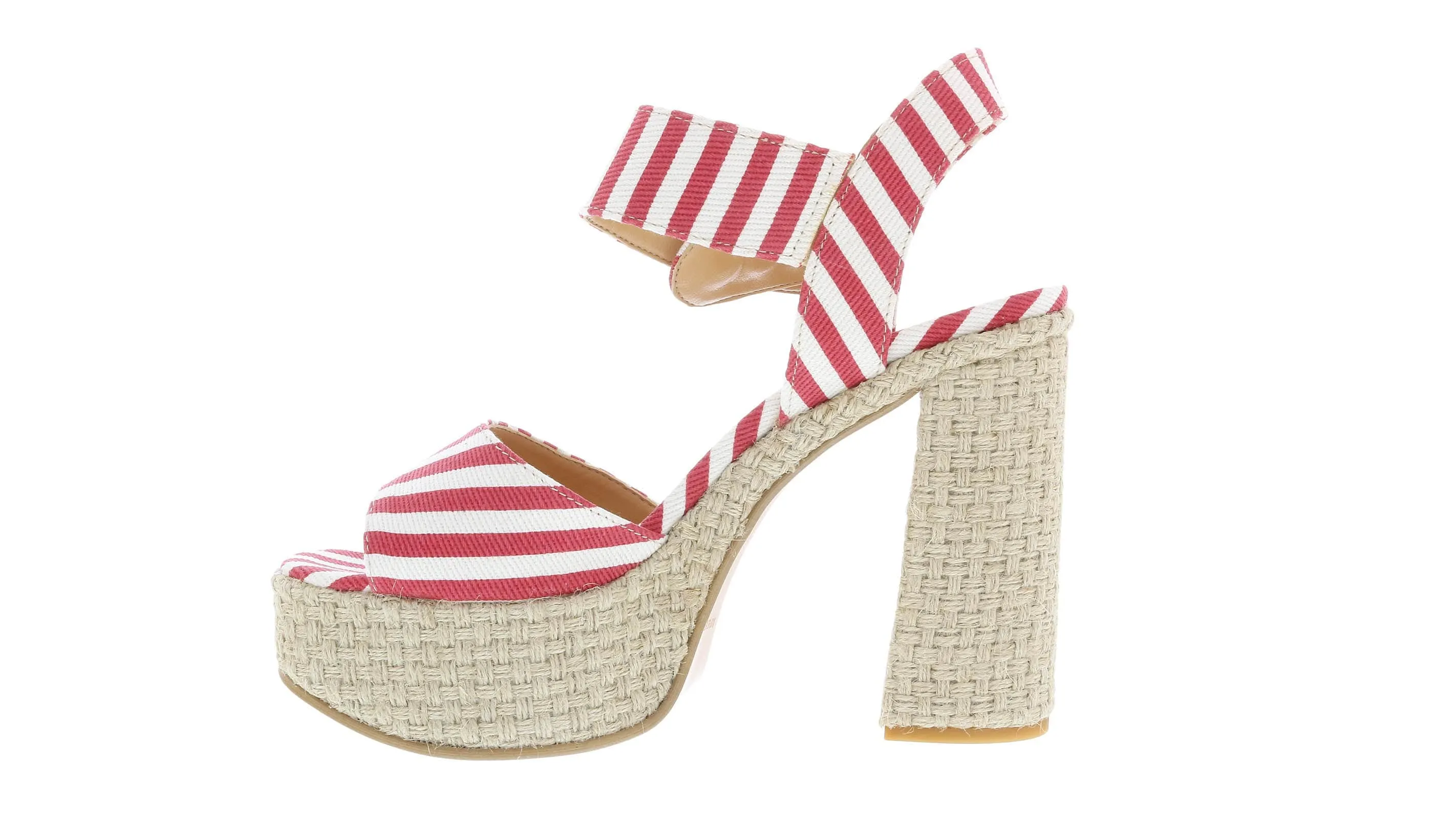 Love Moschino  Striped Platform  Heel Sandal-