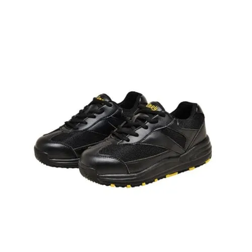Mt. Emey 2151 Black - Children Oil/Slip Resistant Sneakers with Laces