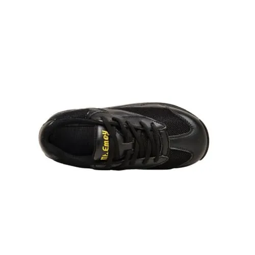 Mt. Emey 2151 Black - Children Oil/Slip Resistant Sneakers with Laces