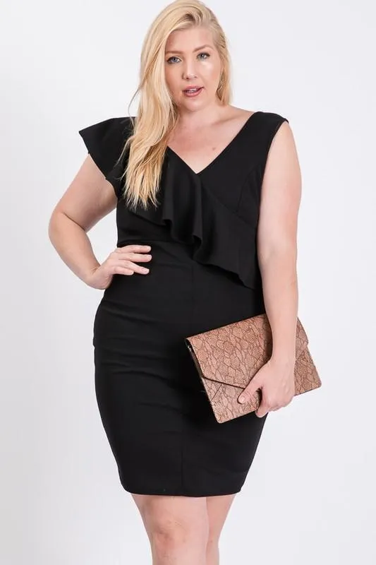 One Side Ruffle Dress
