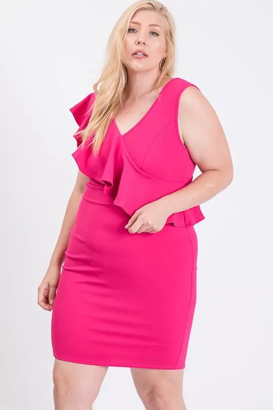 One Side Ruffle Dress