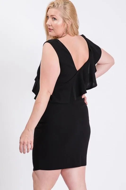 One Side Ruffle Dress