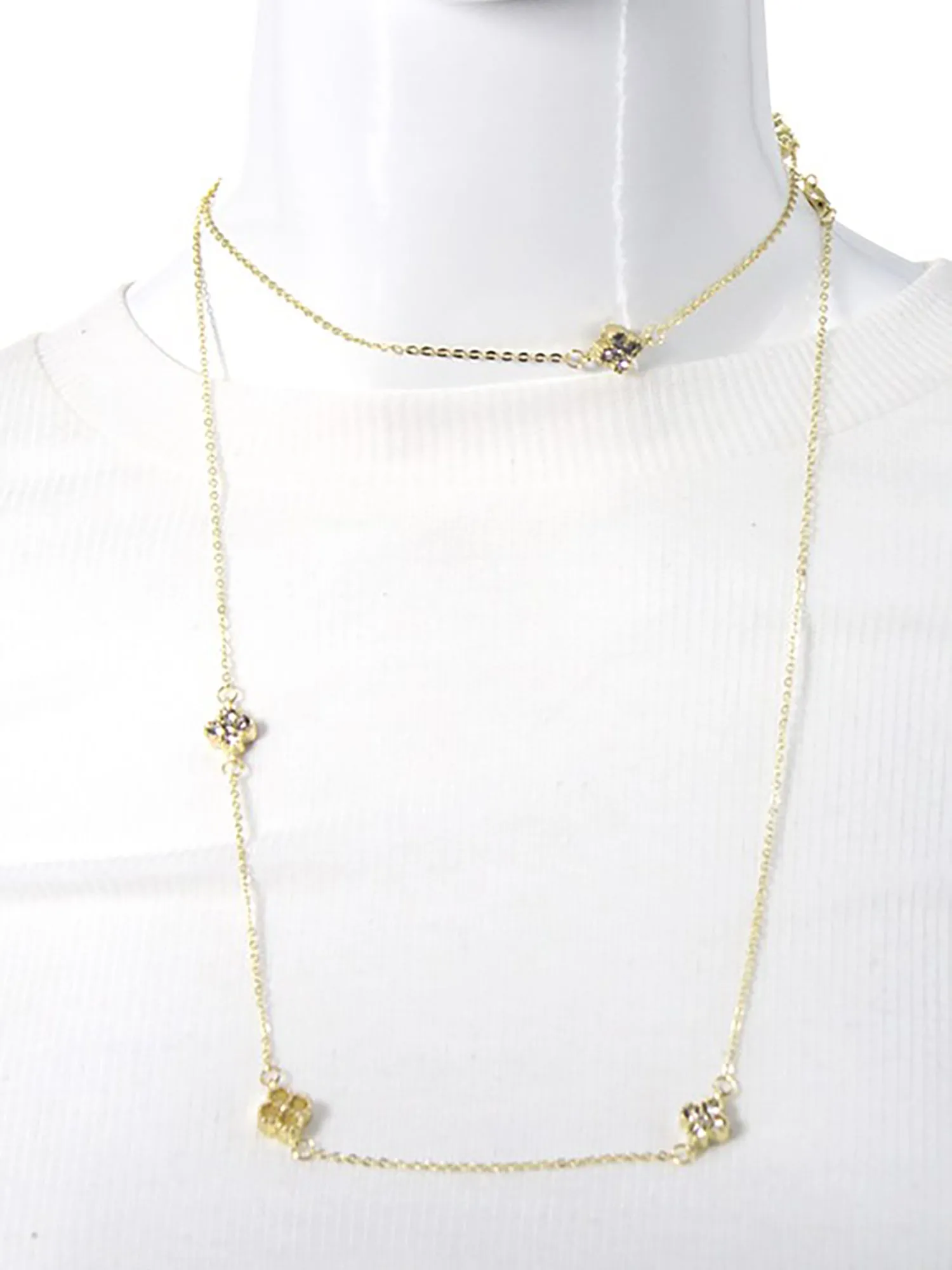 Scintillating Mini Clover Necklace
