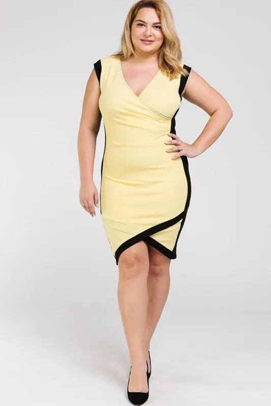 Show Don't Tell Wrap BodyCon Dress